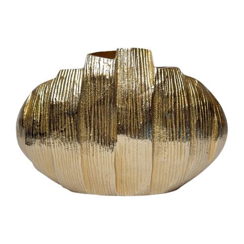 Metal 10" Pavia Large Vase - Gold