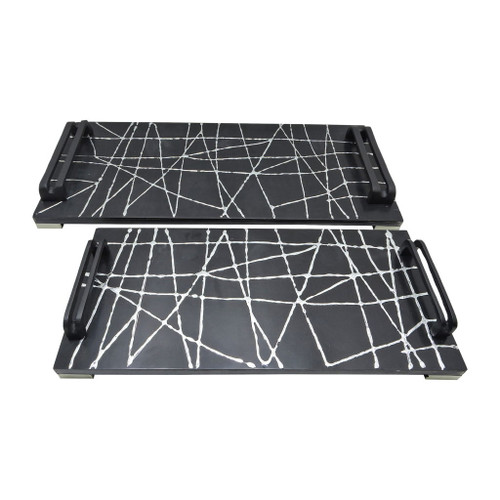 18 / 22" Pratt Resin Trays (Set of 2) - Black