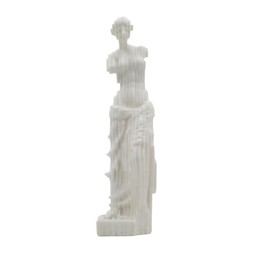 25" Arden Oversized Quartz Resin Floor Statuary - White