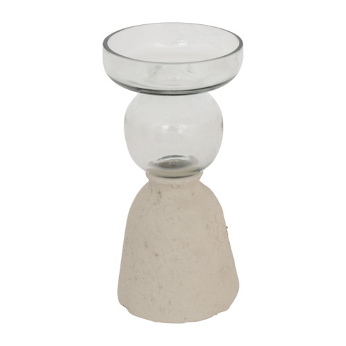 Ecomix / Glass 9" Vase - Ivory