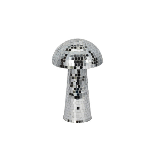 12" Mosaic Mushroom - Silver