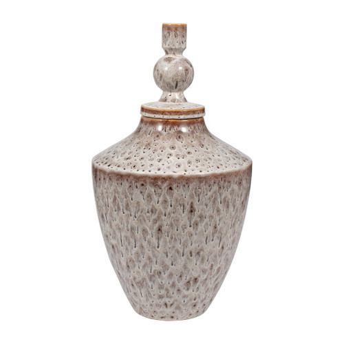 Truman Large Ceramic Lidded Jar - White