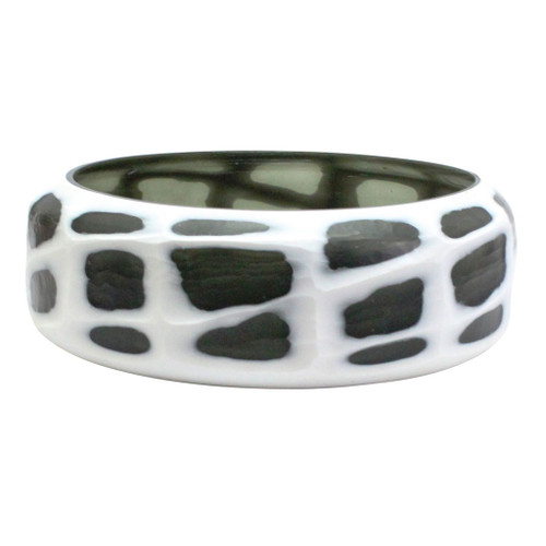 15" Fleming Glass Bowl - Black / White