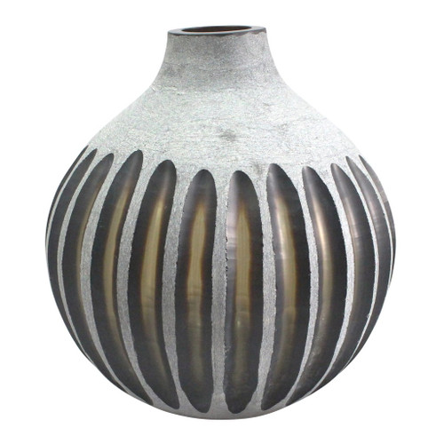 12" Abbot Medium Glass Vase - Gray