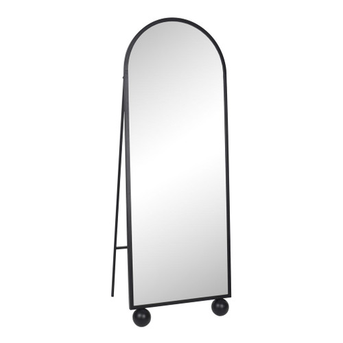 Mirror On Stand With Ball Feet - Black