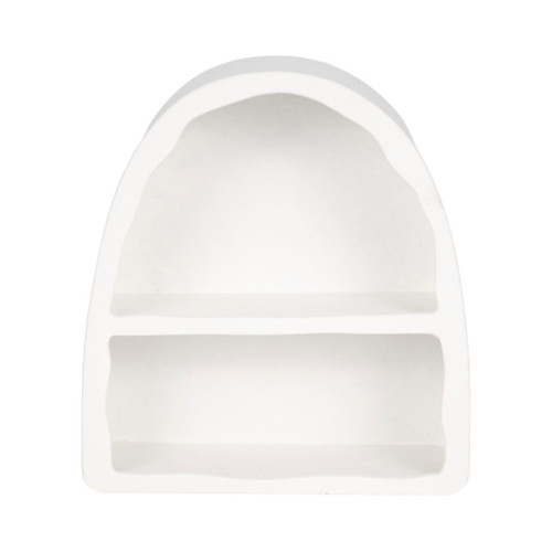 Curved 2 Shelf Wall Storage - White