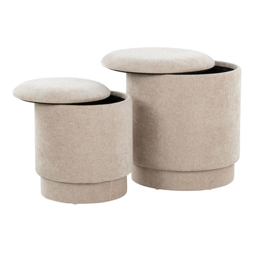 Marla - Upholstered Ottoman Set (Set of 2)