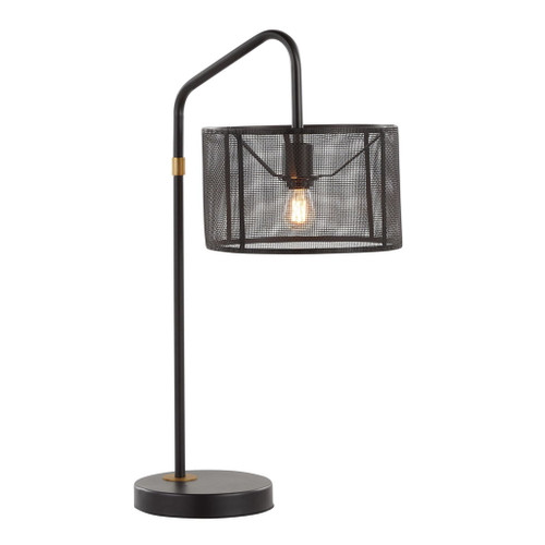 Mod Mesh - 27" Metal Task Lamp With Built-in USB Port - Oil Bronze And Painted Gold Metal From Grandview Gallery (Set of 2)