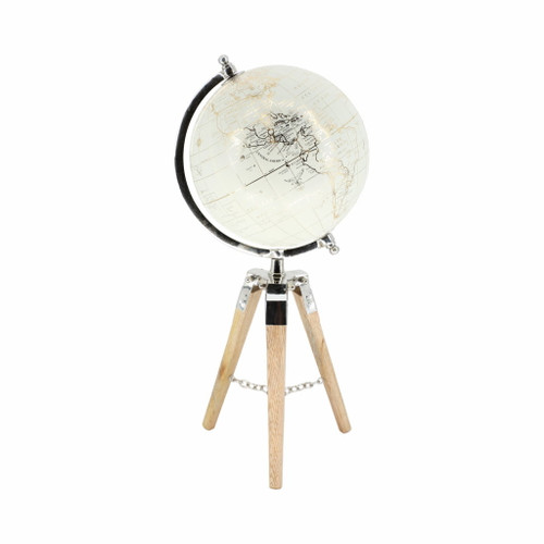 Globe On Tripod 8" - Beige Globe On Tripod 8" - Beige