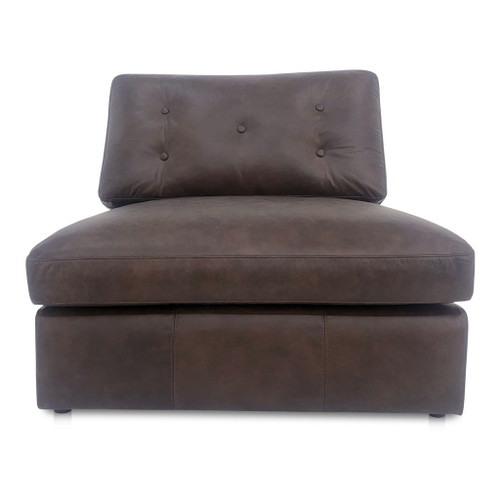 Thurlow - Leather Slipper Chair - Espresso Brown