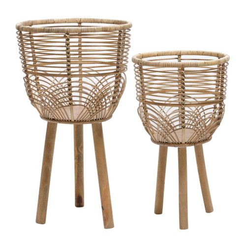 Wicker Planters 10 / 12" (Set of 2) - Natural Wicker Planters 10 / 12" (Set of 2) - Natural
