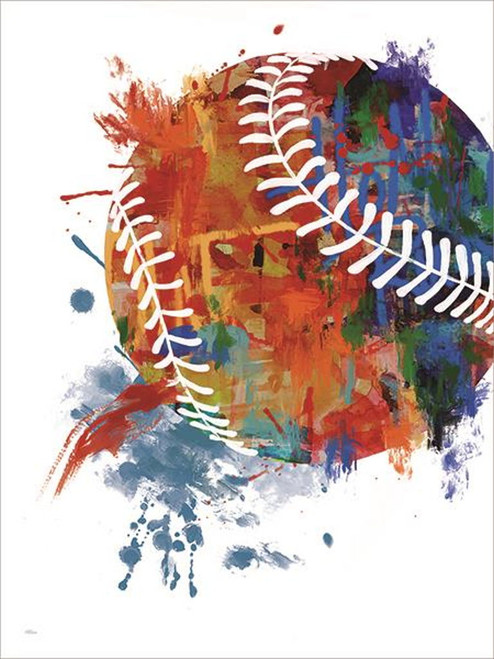 Baseball Splash By Cat Thurman Designs - Orange