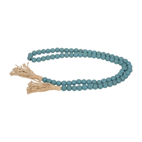 Wood 84" Beaded Garland - Turquoise