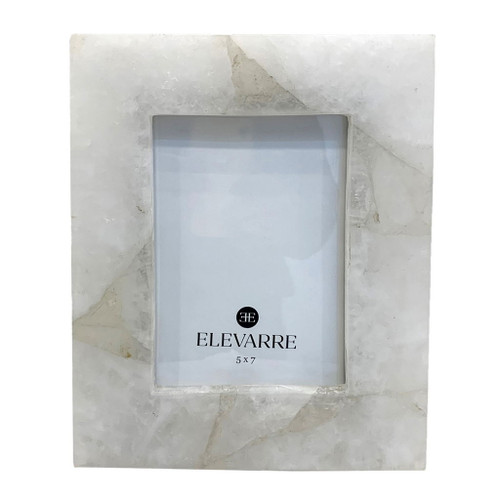 5" X 7" Edina Quartz Photo Frame - White