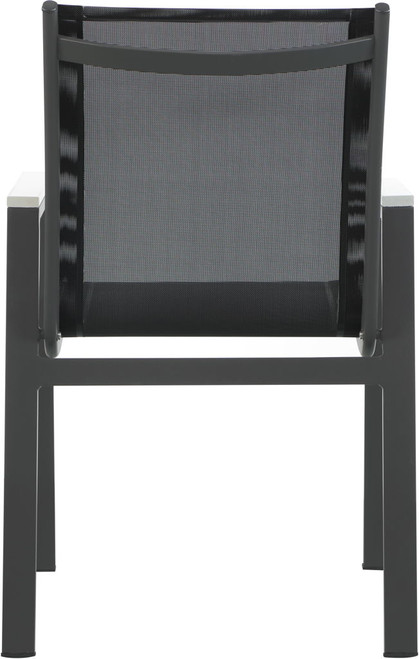 Nizuc - Outdoor Patio Dining Arm Chair With Gray Frame (Set of 2)
