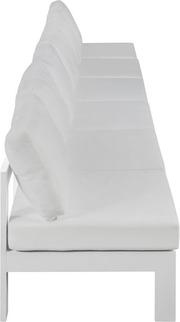 Nizuc - Outdoor Patio 6 Seat Armless Modular Sofa With White Frame