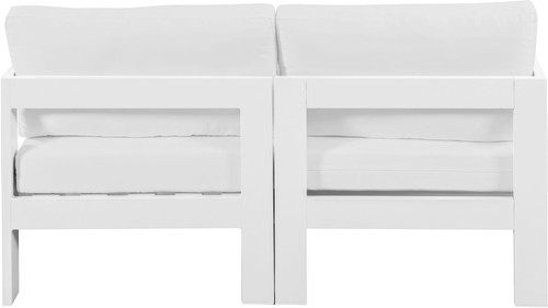 Nizuc - Outdoor Patio 2 Seat Modular Sofa With White Frame