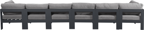 Nizuc - Outdoor Patio 6 Seat Modular Sofa With Gray Frame