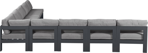 Nizuc - Outdoor Patio 9 Piece Modular Sectional With Gray Frame