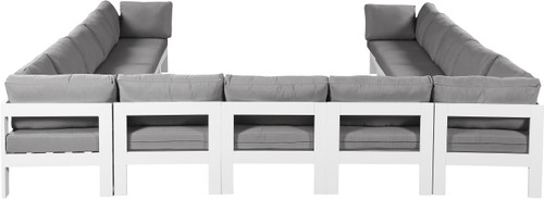 Nizuc - Outdoor Patio 13 Piece Modular Sectional With White Frame