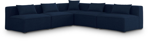 Cube - Linen 5 Piece Modular Corner Armless Sectional