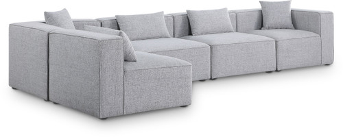 Cube - Linen 5 Piece Modular Sectional