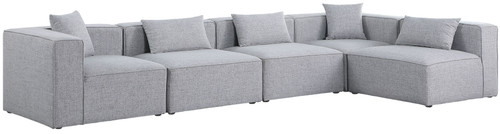 Cube - Linen 5 Piece Modular Sectional