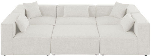 Cube - Linen 6 Piece Modular Sectional