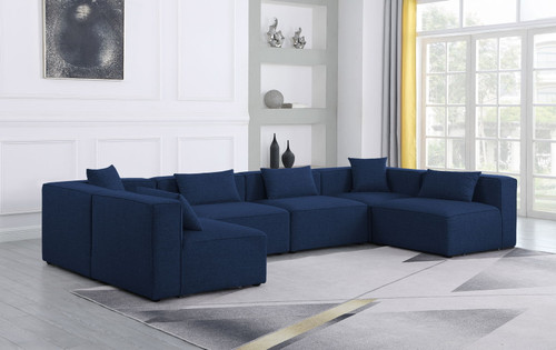 Cube - Linen 6 Piece Modular Armless Sectional