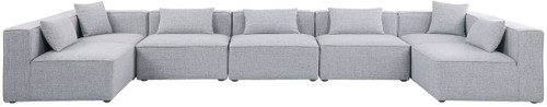 Cube - Linen 7 Piece Modular U-Shaped Sectional