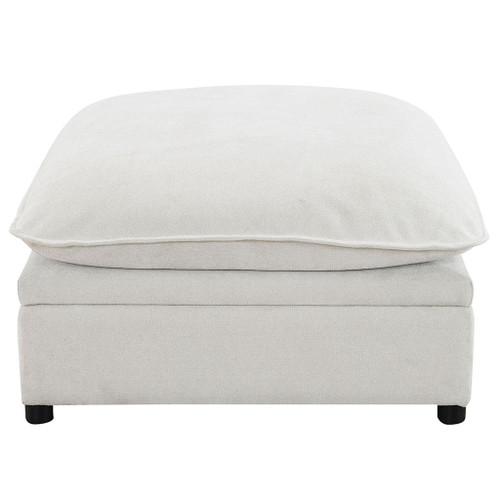 Marisa - Modular Ottoman With Storage - Beige Boucle