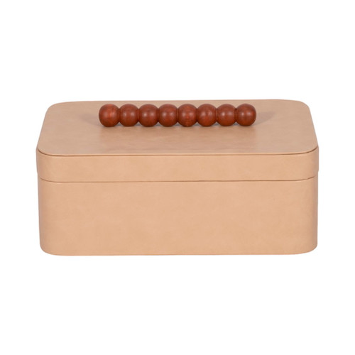 11" Box Wood Beaded Handle - Light Brown