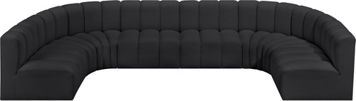 Arc - Faux Leather Modular U-Shaped Sectional