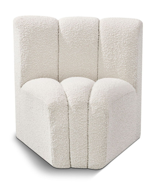 Arc - Boucle Fabric Curved Corner Chair