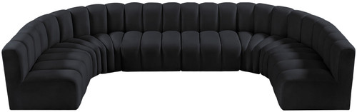 Arc - Velvet Modular U-Shaped Sectional