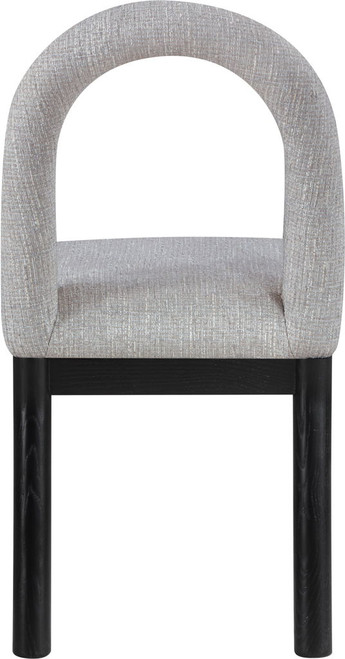 Conrad - Linen Dining Chair With Black Legs