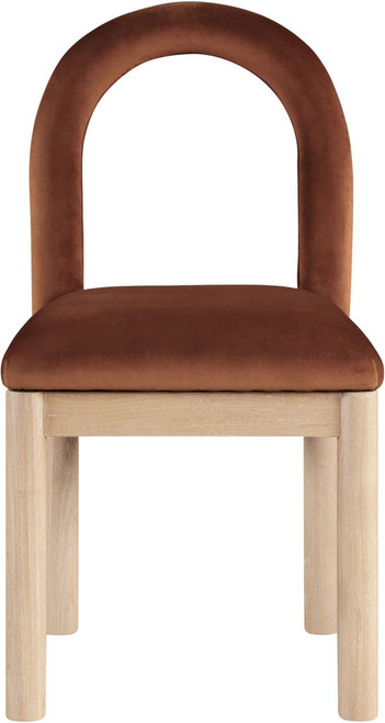 Conrad - Velvet Dining Chair With Natural Legs