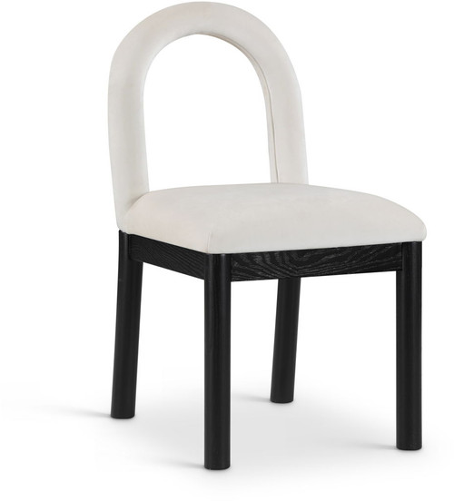 Conrad - Velvet Dining Chair With Black Legs