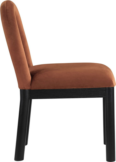 Conrad - Velvet Dining Chair With Black Legs