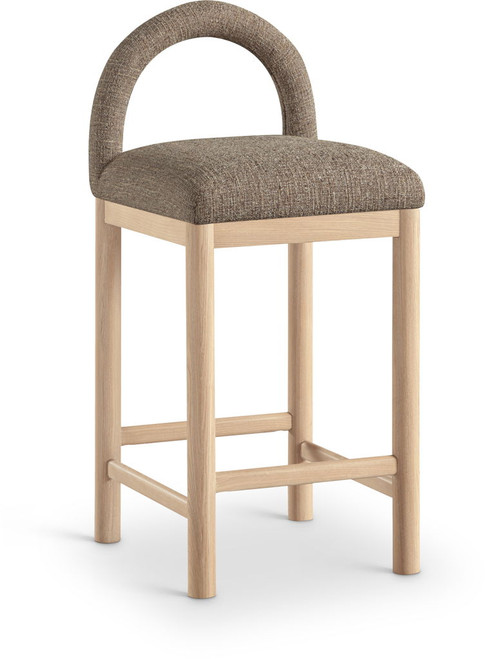 Conrad - Linen Counter Stool With Natural Legs Conrad - Linen Counter Stool With Natural Legs