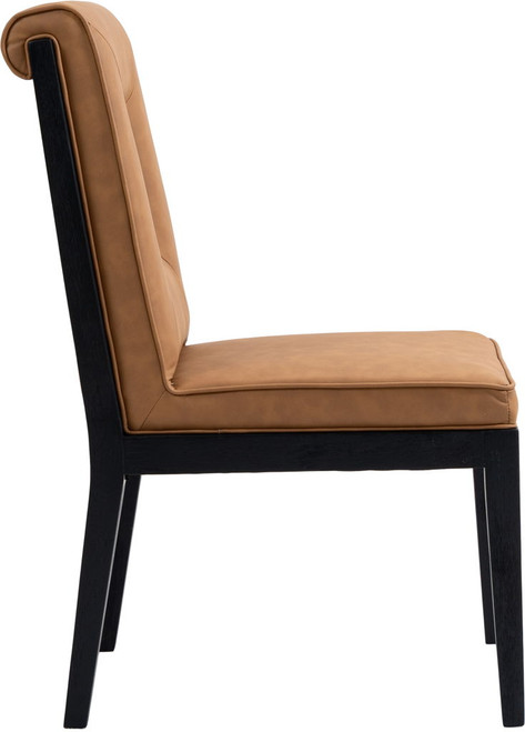 Gwendolyn - Faux Leather Dining Side Chair With Black Frame (Set of 2)