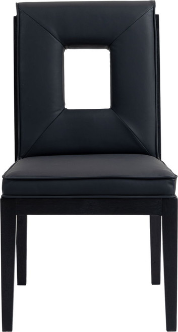 Gwendolyn - Faux Leather Dining Side Chair With Black Frame (Set of 2)