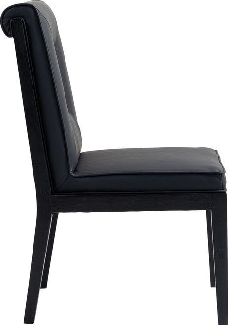 Gwendolyn - Faux Leather Dining Side Chair With Black Frame (Set of 2)