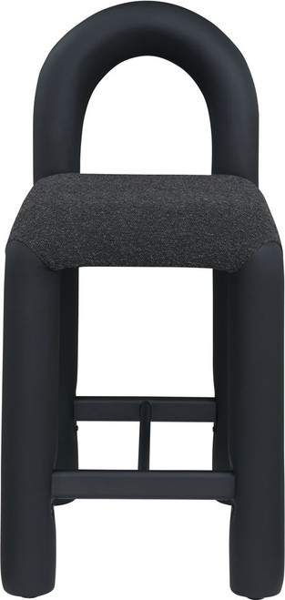 Amari - Vegan Leather and Boucle Fabric Stool