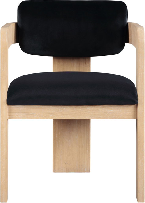 Sacha - Velvet Dining Chair With Natural Base (Set of 2)