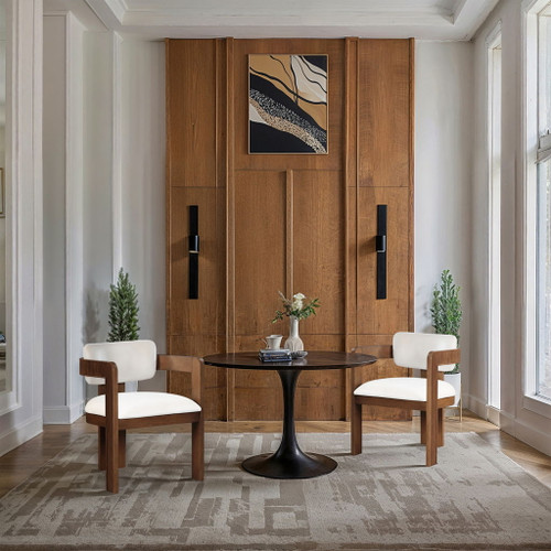 Sacha - Velvet Dining Chair With Brown Base (Set of 2)