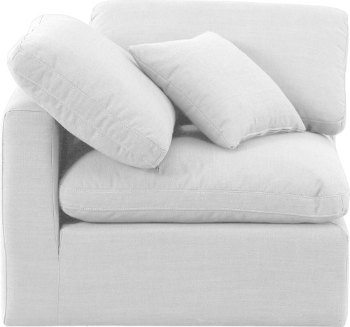 Indulge - Linen Corner Chair - White