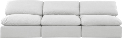 Indulge - Linen 3 Piece Modular Armless Sofa - White
