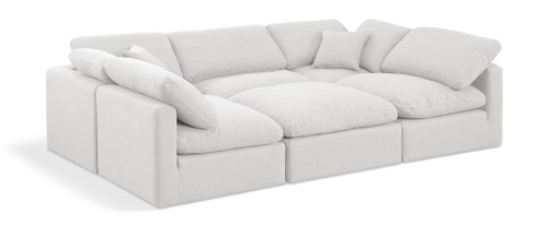 Indulge - Linen 6 Piece Modular Sectional - White
