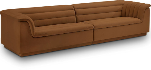 Cascade - Velvet Modular Sofa - Saddle Cascade - Velvet Modular Sofa - Saddle